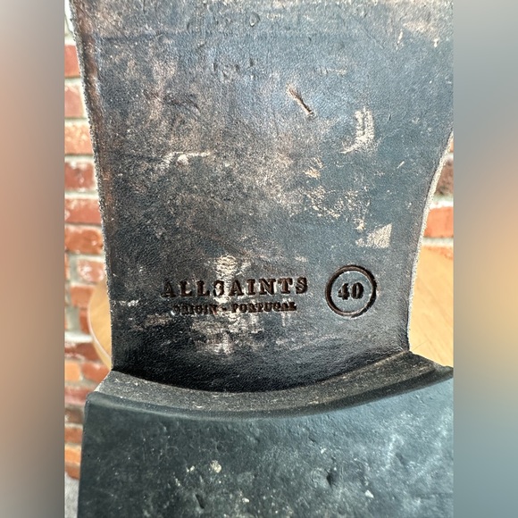 AllSaints Dark Grey Classic Biker Boot - Picture 5 of 8